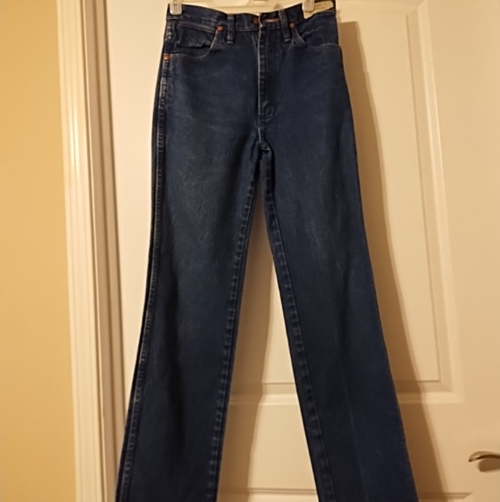 Wrangler Men's Dark Blue Straight-Leg Jeans